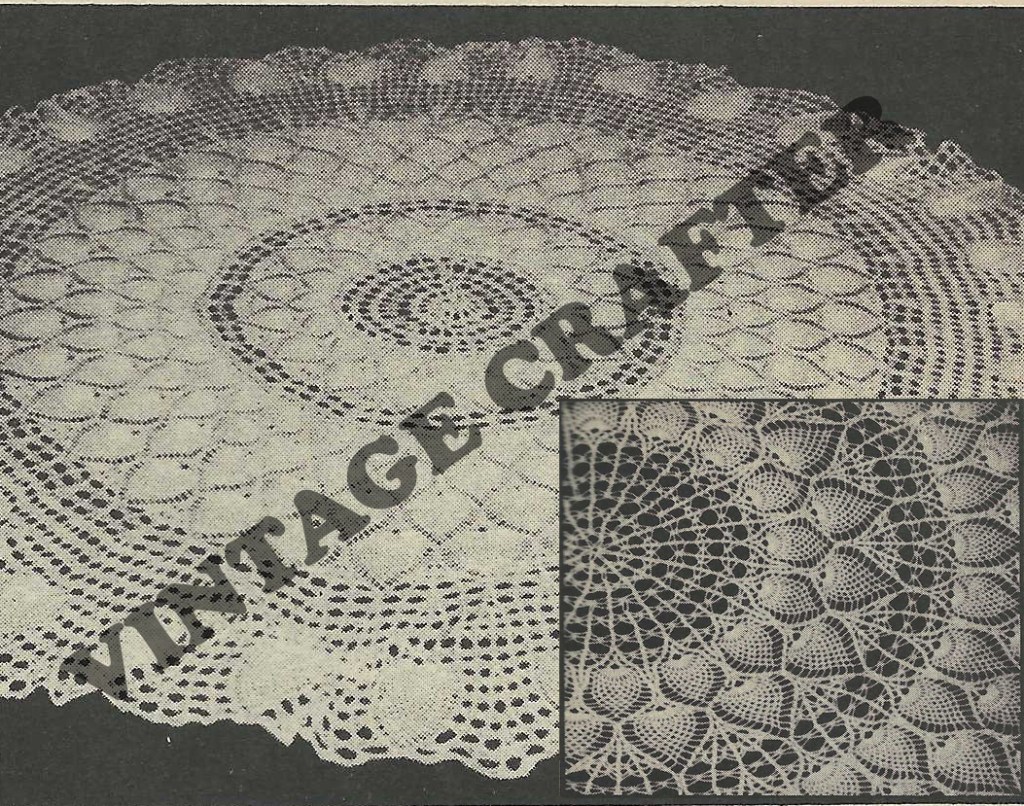 Crochet Pineapple Round Table&nbsp;Cloth